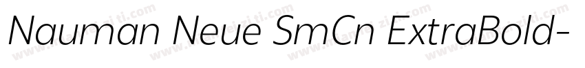 Nauman Neue SmCn ExtraBold字体转换